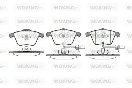Колодки тормозные диск. перед. WOKING P864312