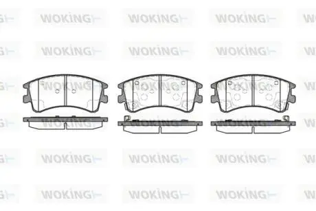 Гальмівні колодки перед. Mazda 6 02- WOKING P8703.02
