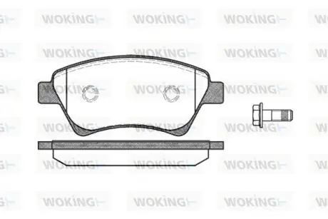 Колодки гальмівний диск. перед. (Remsa) Renault Grand scenic ii 1.5 04-,Renault Grand scenic ii 1.6 04- WOKING P8763.00