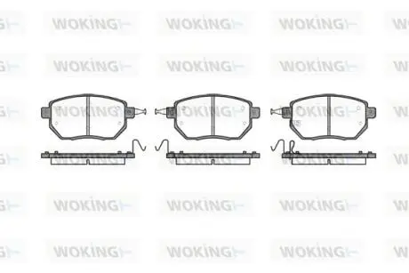Колодки гальмівний диск. перед. WOKING P885302
