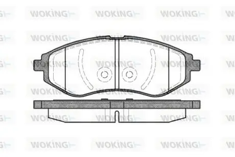 Гальмівні колодки перед. Aveo/Kalos (03-21) WOKING P8863.00