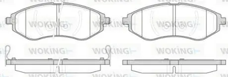 Колодки дискові гальмівні Chevrolet Aveo T200 T250 R14 / перед (P8863.02) WOKIN WOKING P886302