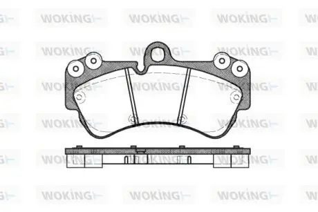 Колодки гальмівний диск. перед. (Remsa) Porsche Cayenne 3.0 02-10,Porsche Cayenne 3.2 02-10 WOKING P8943.00