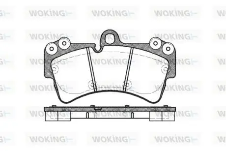 Колодки тормозные диск. перед. (Remsa) Audi Q7 3.0 06-15,Audi Q7 3.6 06-15,Audi Q7 4.2 06-15 WOKING P8953.00
