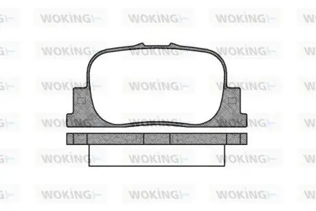 Гальмівні колодки задн. Prius/Avalon/Mark/Camry 96-09 WOKING P9013.00