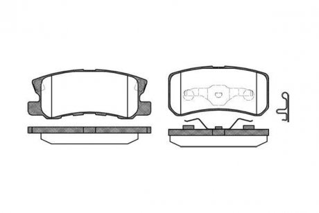 Колодки тормозные диск. задн. (Remsa) Citroen C4 aircross 1.6 10-,Citroen C4 aircross 1.8 10- WOKING P9033.02 (фото 1)