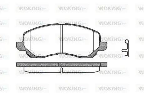 Гальмівні колодки перед. Lancer VIII/Outlander II/Peugeot 4008 1.5-2.4 06- WOKING P9043.12