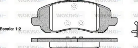 Колодки гальмівні дискові Mitsubishi ASX 10> / Dodge Caliber Avenger / перед (P WOKING P904320