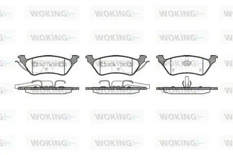 Колодки тормозные диск. задн. (Remsa) Dodge Caravan 2.4 00-07,Dodge Caravan 3.3 00-07 WOKING P9113.00