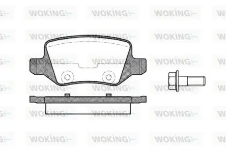 Колодки гальмівний диск. задн. (Remsa) Mercedes-benz A-class (w169) 1.5 04-12,Mercedes-benz A-class (w169) 1.7 04-12 WOKING P9183.00