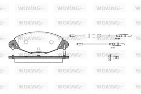 Гальмівні колодки WOKING P927304 (фото 1)