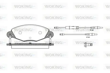 Гальмівні колодки WOKING P927304