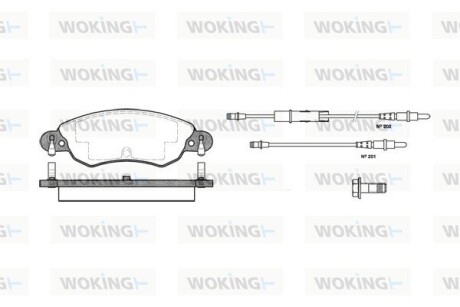 Гальмівні колодки WOKING P929304