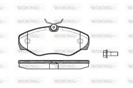 Колодки гальмівний диск. перед. (Remsa) Nissan Primastar 1.9 01-,Nissan Primastar 1.9 02- WOKING P9343.10