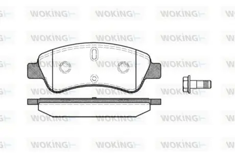 Колодки гальмівний диск. перед. (Remsa) Citroen C2 1.4 03-,Citroen C2 1.6 03-,Citroen C3 i 1.4 02- WOKING P9403.10