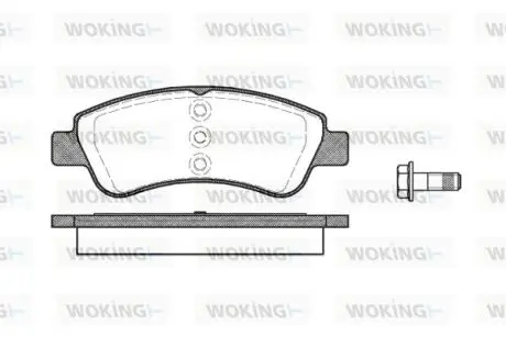 Колодки гальмівний диск. перед. (Remsa) Citroen C4 cactus 1.2 14-,Citroen C4 cactus 1.6 14- WOKING P9403.20