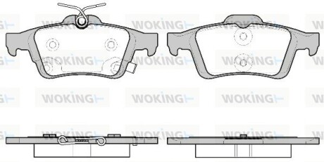 Колодки гальмівні дискові Ford Focus III / задн (P9423.11) WOKING P942311