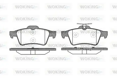 Колодки тормозные диск. задн. (Remsa) Citroen C5 iii 1.6 08-,Citroen C5 iii 1.8 08- WOKING P9423.20