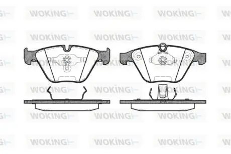 Колодки гальмівні дискові BMW 5e60 7e65 3e90 / перед (P9573.00) WOKING P957300