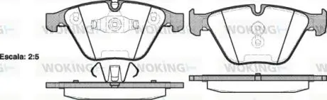 Гальмівні колодки перед. BMW 3 (E90)/5 (E60)/7 (E65) 02-13 (ATE) WOKING P9573.10