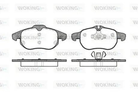 Тормозные колодки перед. Vectra C 02- WOKING P9883.00
