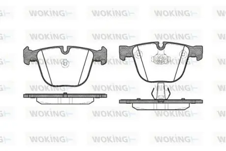 Колодки гальмівний диск. задн. (Remsa) Bmw 1 3.0 07-13,Bmw 3 4.0 05-11,Bmw 3 4.0 05-13 WOKING P9923.00