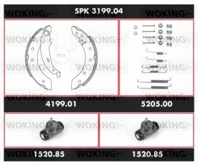 Колодки тормозные барабанные WOKING SPK319904 (фото 1)