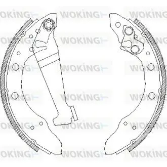 Гальмівні колодки задн. Polo/Fox/Lupo/Ibiza/Cordoba/Fabia/Felicia/Cube/Favorit/A2 92- WOKING Z4046.01