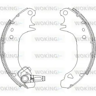 Колодки тормозные барабанные WOKING Z407500