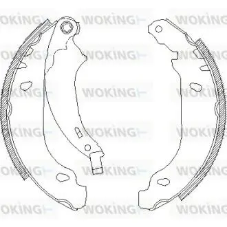Тормозные колодки зад. Peugeot 206 98- (Bosch) WOKING Z4076.00