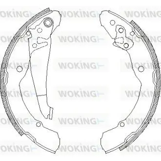 Колодки гальмівні. задн. (Remsa) Skoda Octavia I (99>), Octavia II (04>), Rapid (12>) WOKING Z4082.00