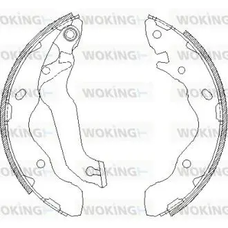 Колодки гальмівні барабанні Hyundai Matrix 01>10 / задн (Z4141.00) WOKING Z414100