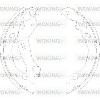 Колодки гальмівні барабанні Fiat 500 07> Panda 03> / задн / Bosch ver. (Z4158.0 WOKING Z415800