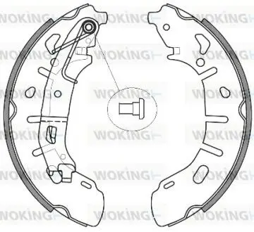 Колодки гальмівні барабанні Fiat Doblo 10> / задн (Z4263.00) WOKING Z426300