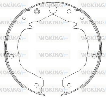 Колодки тормозные барабанные Mitsubishi Pajero III IV / ручн. торм. (Z4541.00) W WOKING Z454100