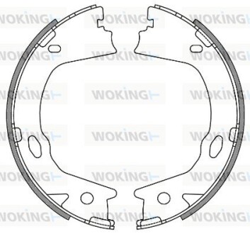 Колодки тормозные бараб. задн. (Remsa) Hyundai Grandeur 2.2 03-,Hyundai Grandeur 3.3 03- WOKING Z4657.00