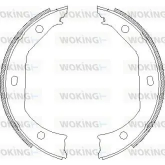 Колодки ручного тормоза BMW 3(E46,E90-92) 00-13/5(E39) 95-04/X1(E84) 09-15 (ATE) WOKING Z4716.00