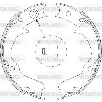 Колодки тормозные барабанные Subaru Legasy Outback 03>09 / ручн. торм. (Z4734.00 WOKING Z473400