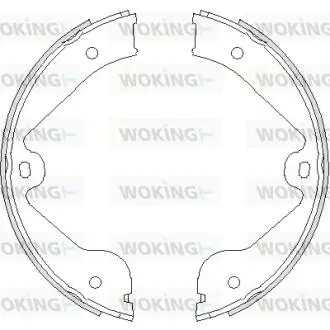 Колодки ручного гальма Touareg 02-10/Cayenne 02-07/LR III 02-12/Audi Q7 06-15 (VAG) WOKING Z4735.00