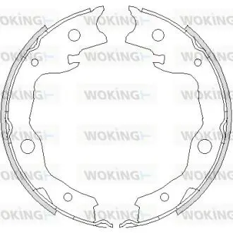 Гальмівні колодки задн. Leaf/Tiida/Pulsar/Sentra/Juke/Cube/Qashqai/XTrail/RAV 4/Koleos 07- WOKING Z4752.00