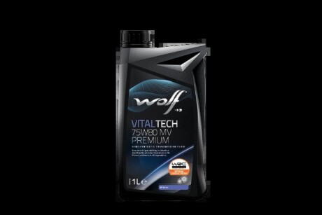 Трансмісійна олія Vitaltech MV Premium GL-4+ 75W-80 напівсинтетична 1 л Wolf 1048400