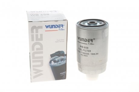 Фильтр топливный Citroen Jumper/Fiat Ducato/Peugeot Boxer 2.0-2.8 HDi 02- WUNDER FILTER WB 658 (фото 1)