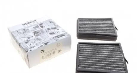 Фільтр салону MB C-class (W203) 00-07 (вугільний) (к-кт 2шт.) WUNDER FILTER WPK 722