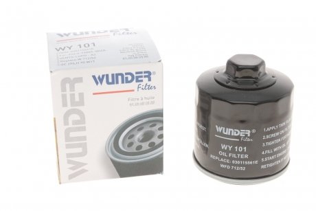 Фільтр масляний VW Caddy II 1.4/1.6i / Golf IV/V/Seat WUNDER FILTER WY 101