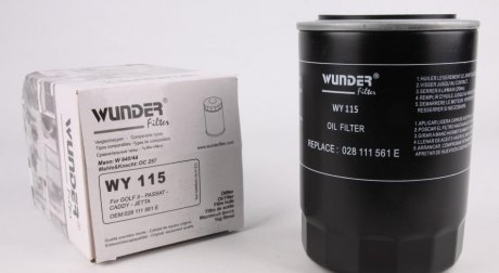 Фильтр масляный Audi/VW WUNDER FILTER WY 115 (фото 1)