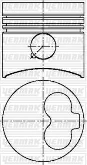 Поршень VW Caddy I/T3 1.6D -92 (77.00mm/+0.5) YENMAK 3103305050