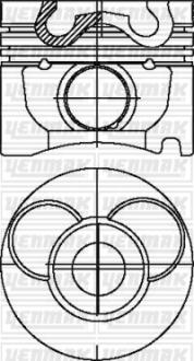 Поршень MB Sprinter OM602 (89.50mm/+0.5) (к-кт) YENMAK 3103609050
