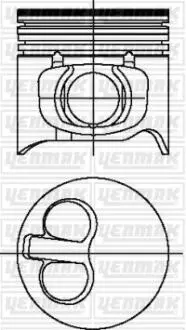 Поршень з кільцями і пальцем (розмір отв. 95.00/+0.60) CITROEN Jumper 2,8D -02, FIAT Dicato 2.8D (Sofim 8140.63 22 EURO 2 / SOFIM EURO 2) YENMAK 31-03693-060