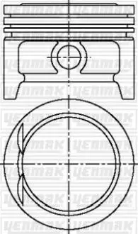 Поршень с кольцами і пальцем (размер отв. 78.10/+0.50) OPEL Astra F/G, Corsa, 1,4 (X 1,4 XE, NC,NE,NZ) YENMAK 31-03808-050