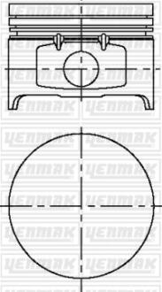 Поршень Dacia Logan/Sandero 1.4 04- (80.00mm/+0.50) YENMAK 3104169050